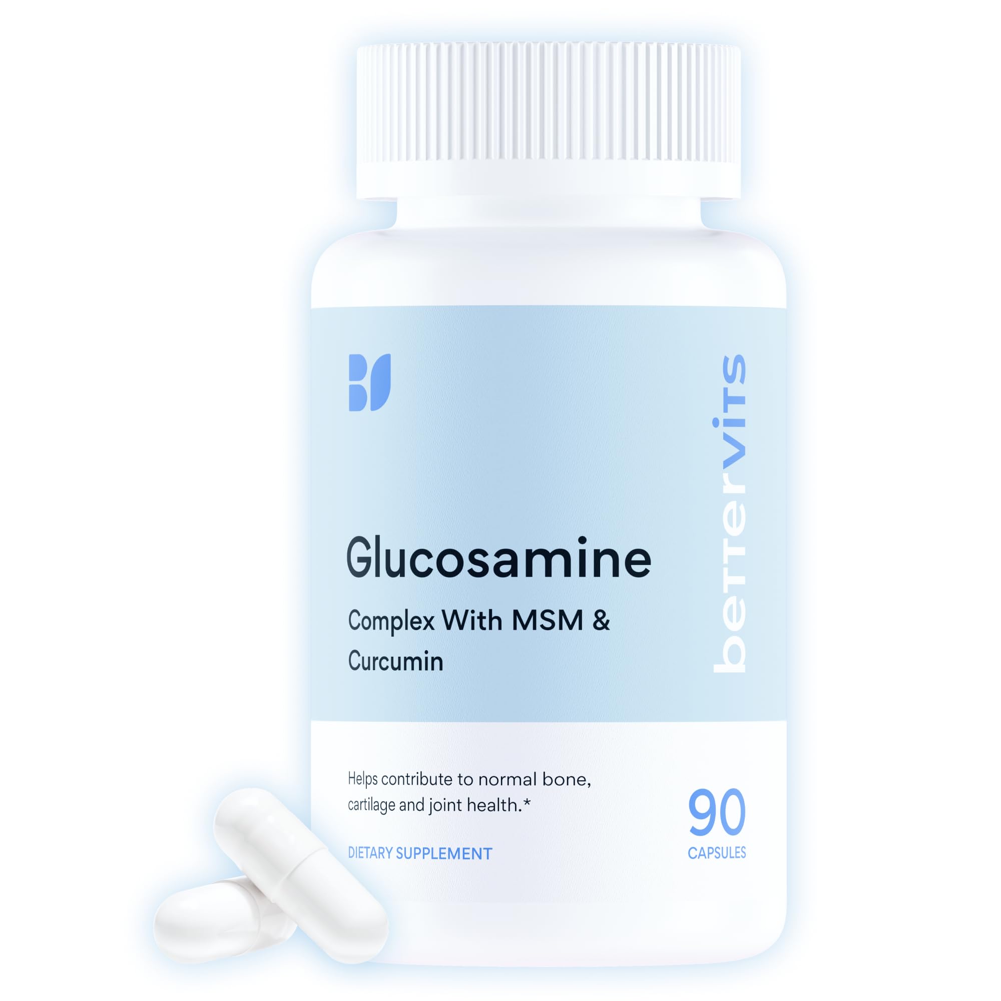 Bettervits Glucosamine Complex with MSM Сhondroitin | Joint Supplements for Women and Men with Vitamin C | Arthritis Support Supplement for Mobility & Flexibility - 90 Capsules BettervitsBuy Supplements Australia