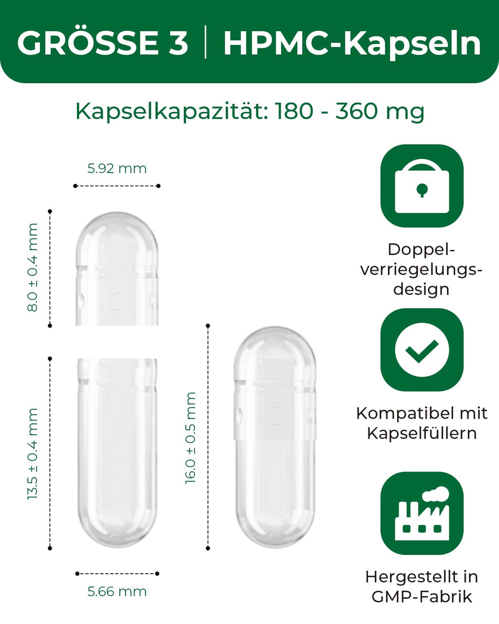 MéipaLien HPMC Empty Capsules Size 3-200 Clear Count Pill Capsules Empty - Plant-Based Cellulose | Vegetarian, Halal, Non-GMO | for DIY Supplement & Herbal Filling MéipaLienBuy Supplements Australia