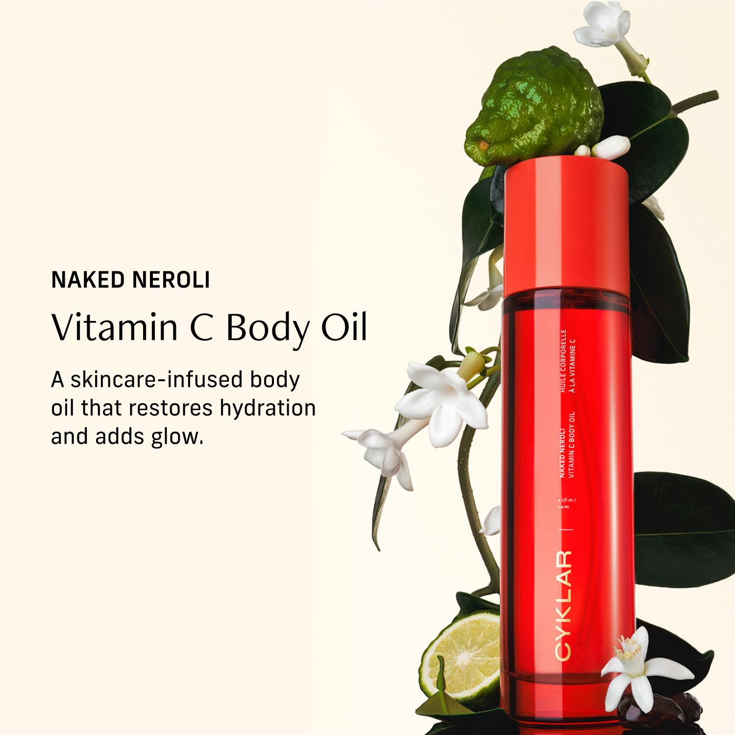 CYKLAR Vitamin C Body Oil for Women and Men. Moisturizing Naked Neroli Scented Body Serum for Glowing Skin. Nourishing, Hydrating After-Shower and Bath Skin Care Moisturizer, 4.2 Fl Oz CYKLARBuy Supplements Australia