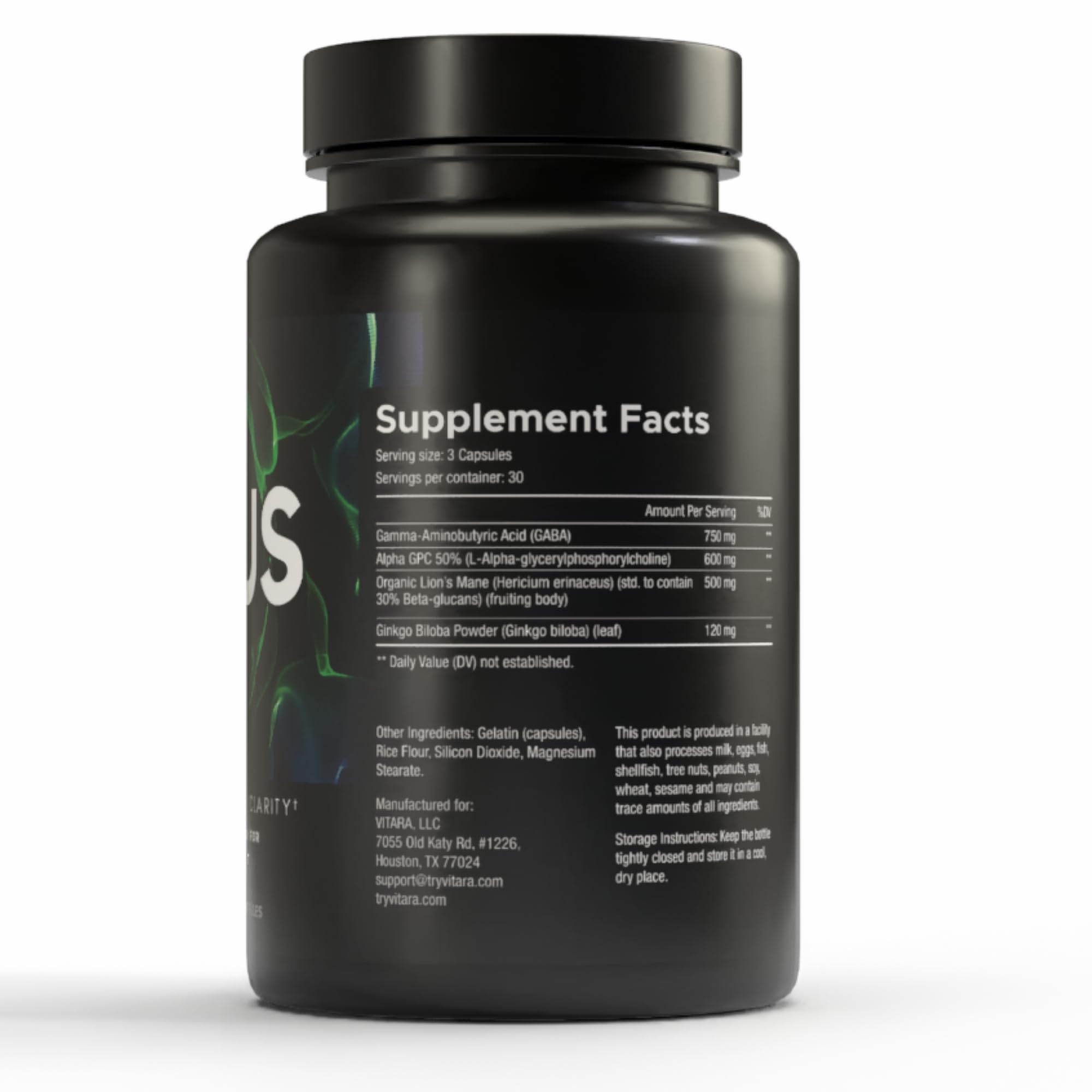 VITARA Focus First– Calm, Clear, Mental Focus Nootropic | Brain Support with Alpha GPC, Lion's Mane, GABA & Ginkgo Biloba VITARABuy Supplements Australia