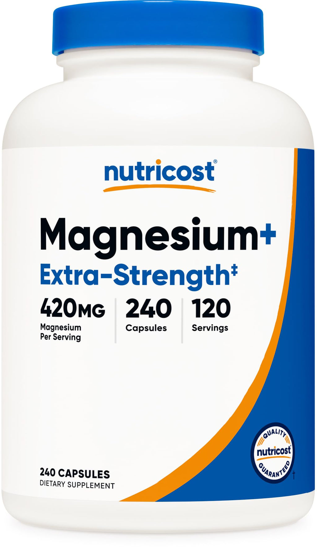 Nutricost Magnesium+ Extra Strength 420mg, 240 Capsules - 120 Servings. Magnesium Oxide and Glycinate - Non-GMO, Gluten Free, Vegan Friendly NutricostBuy Supplements Australia