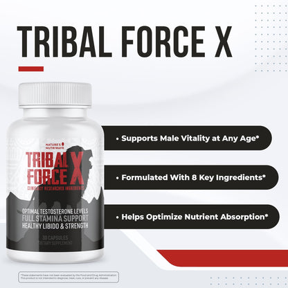 Nature’s NutriWave TribalForce X – Daily Botanical Supplement with Ginkgo Biloba, Bacopa, & Amino Acids – Non-GMO, Natural & Stimulant-Free Formula, Made in USA – 30 Capsules, 1 Month Supply Nature’s NutriWave buy supplements Au
