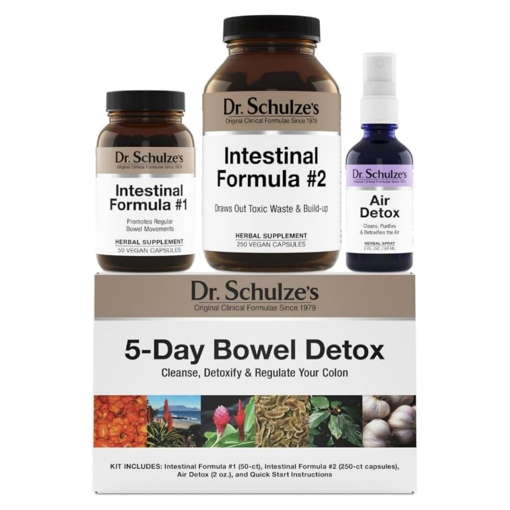 Dr. Schulze's 5-Day Bowel Detox - 5Day Cleanse Kit for a Gentle Bowel Reset - Supports Gut Health, Bloating & Easy Elimination - Natural, Clean Ingredients - Gluten-Free & Vegan Dr. Schulze'sBuy Supplements Australia