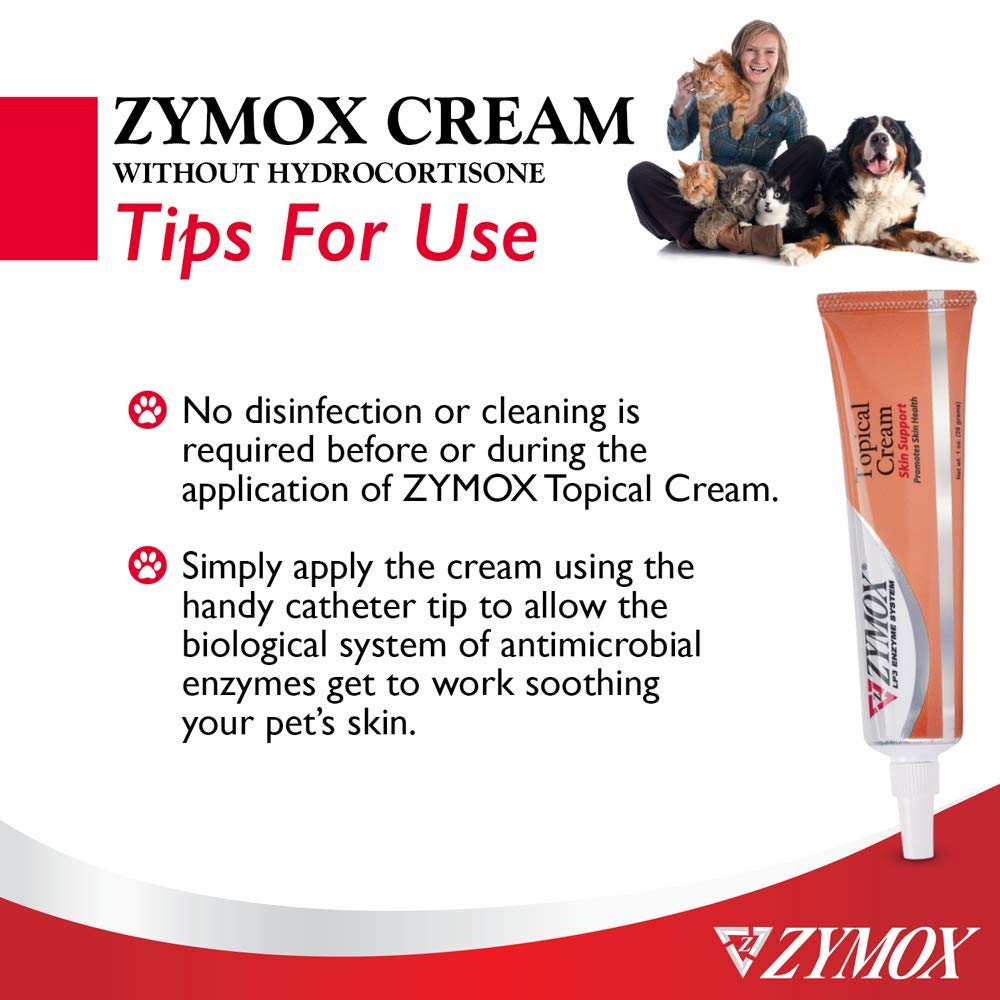Pet King Brands ZYMOX Veterinarian Strength Topical Cream for Dogs and Cats, 1oz Pet King Brands buy supplements Au