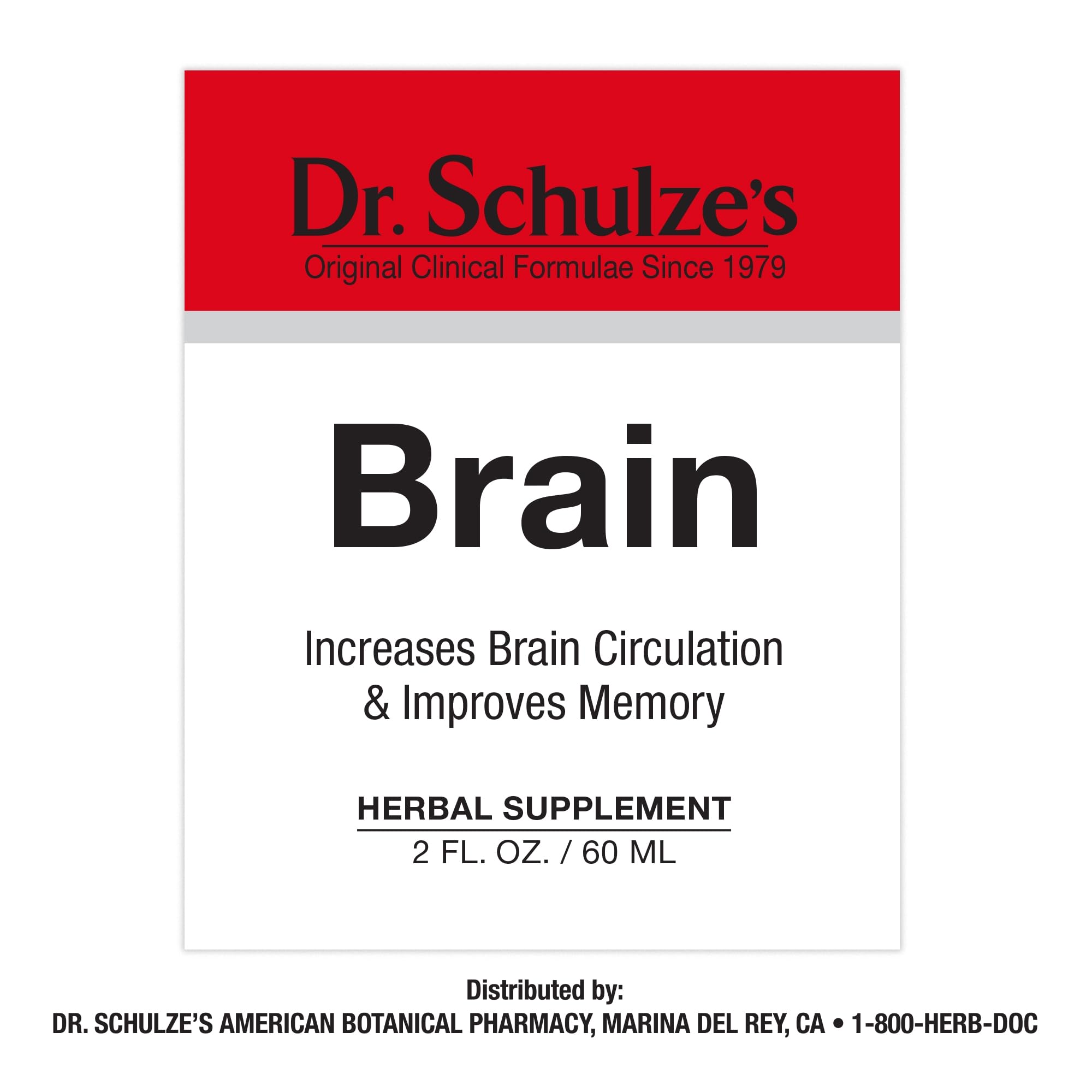 Dr. Schulze's Brain Formula 2 oz. - Vegan and Wild-Harvested | Stimulates Circulation and and Improved Mental Focus Dr. Schulze'sBuy Supplements Australia