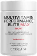 Codeage Multivitamin Performance Elite Max Supplement - Vitamins A, B6, B12, C, D, E, Vitamin K (MK-4, MK-6, MK-7, MK-9), Essential Minerals Codeage
