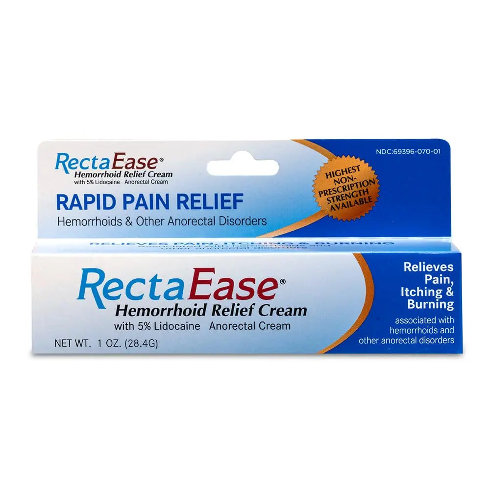 RectaEase (2 Pack) 5% Lidocaine Hemorrhoid Relief Cream 1 oz Tube, Anorectal Cream, Rapid Numbing Relief, Hemorrhoid Treatment from Itch and Burn RectaEaseBuy Supplements Australia