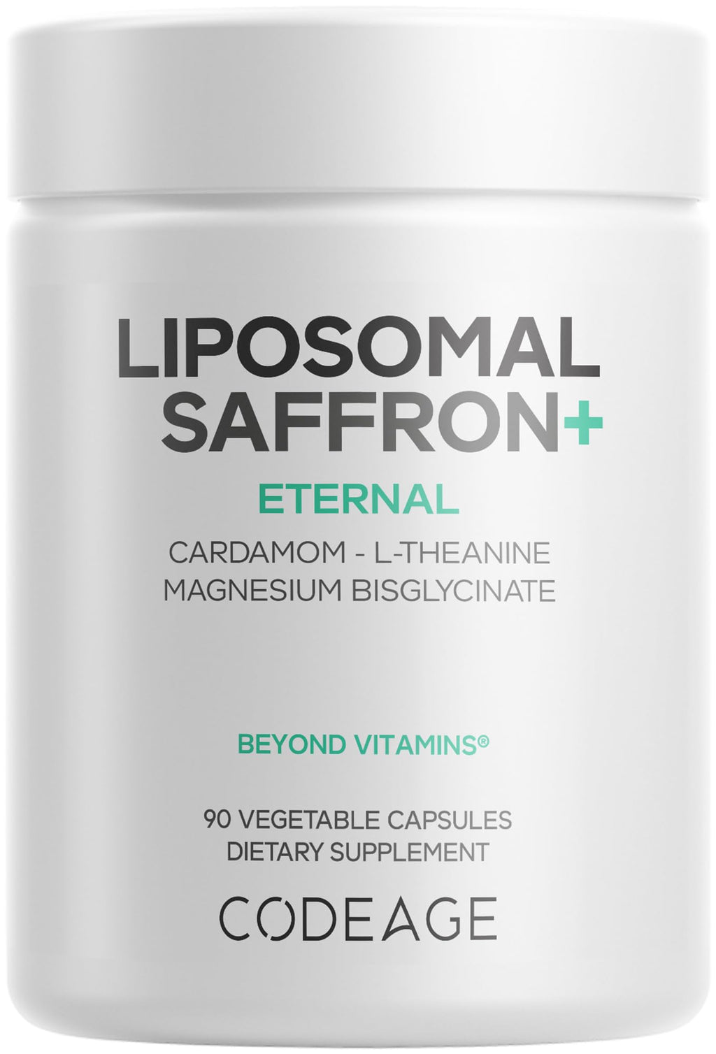 Codeage Liposomal Saffron+ Supplement - Saffron Extract, Magnesium, L-Theanine, Cardamom, BioPerine - 3-Month Supply - Kesar Spice, Liposomal Delivery - Non-GMO - 90 Capsules CodeageBuy Supplements Australia