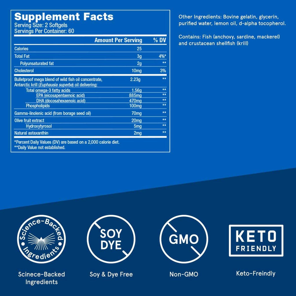 Bulletproof Omega Krill Complex, 120 sg BulletproofBuy Supplements Australia