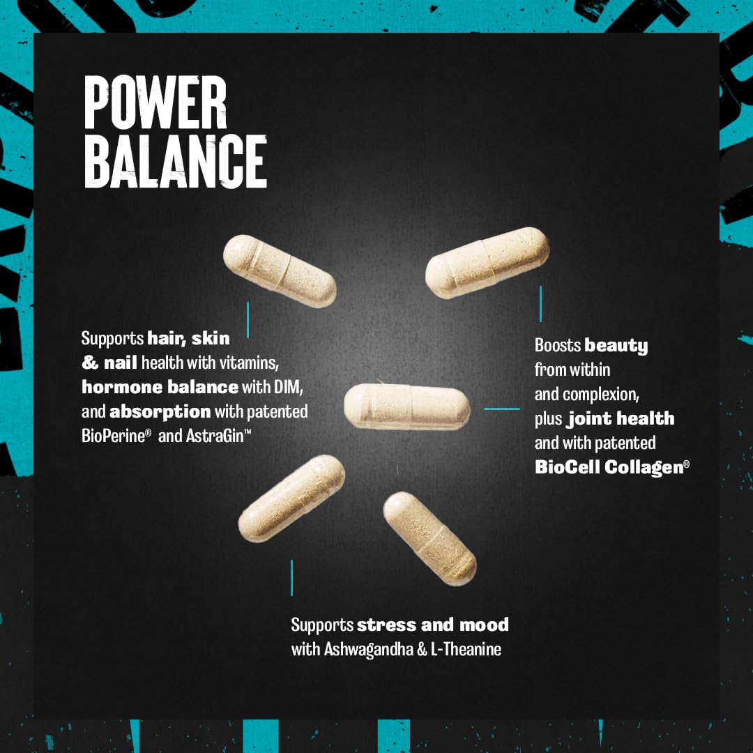 Animal Power Balance – Women's Alpha F Comprehensive Formula – Supports Hormonal Balance, Complexion, Hair, Nails, Mood and Stress, Intestinal Health, & Bone and Joint Health – 30 Packs Animal buy supplements Au
