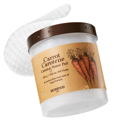 SKINFOOD Carrot Carotene Toner Pads, Hydrating & Soothing for Dry Skin, Instant Cooling, After Sun & Heat Care, Cotton Facial Toner Pads, Korean Skincare for Face (60 Counts) SKINFOOD 1957Buy Supplements Australia