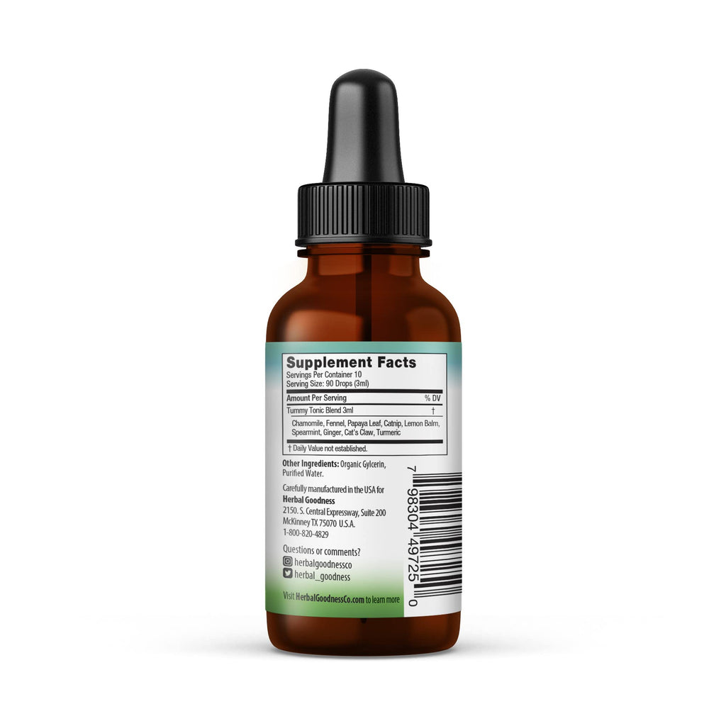 Kids Tummy Support Tonic Liquid Extract, Tasty Digestive System Support Supplement for Kids -1oz - Herbal Goodness Herbal GoodnessBuy Supplements Australia