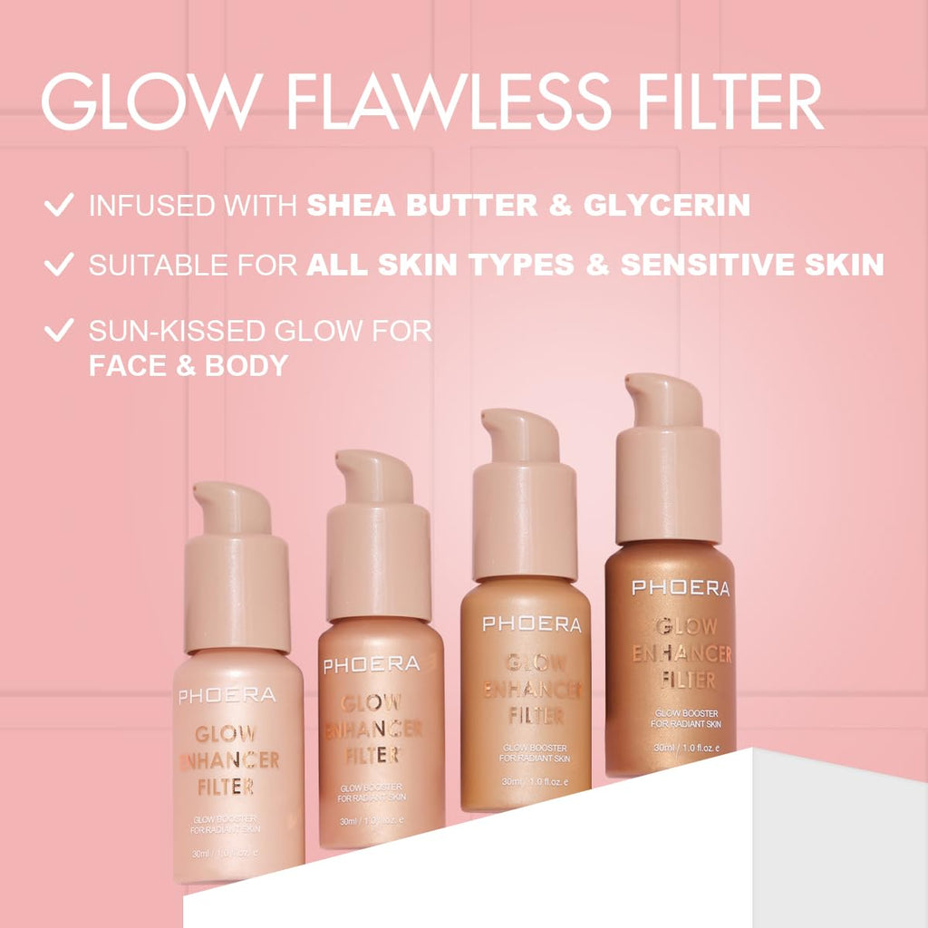 PHOERA Skin Glow Tint Foundation,Natural Radiant Flawless Filter Effect Silk Perfect Illuminating Foundation. (03 Medium) MeifenBuy Supplements Australia