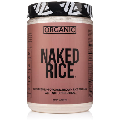 NAKED Rice 1Lb - Organic Brown Rice Protein Powder - Vegan Protein Powder, GMO Free, Gluten Free & Soy Free. Plant-Based Protein,
