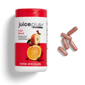 Juice Plus+ Fruit Blend supplement container with capsules on a white background