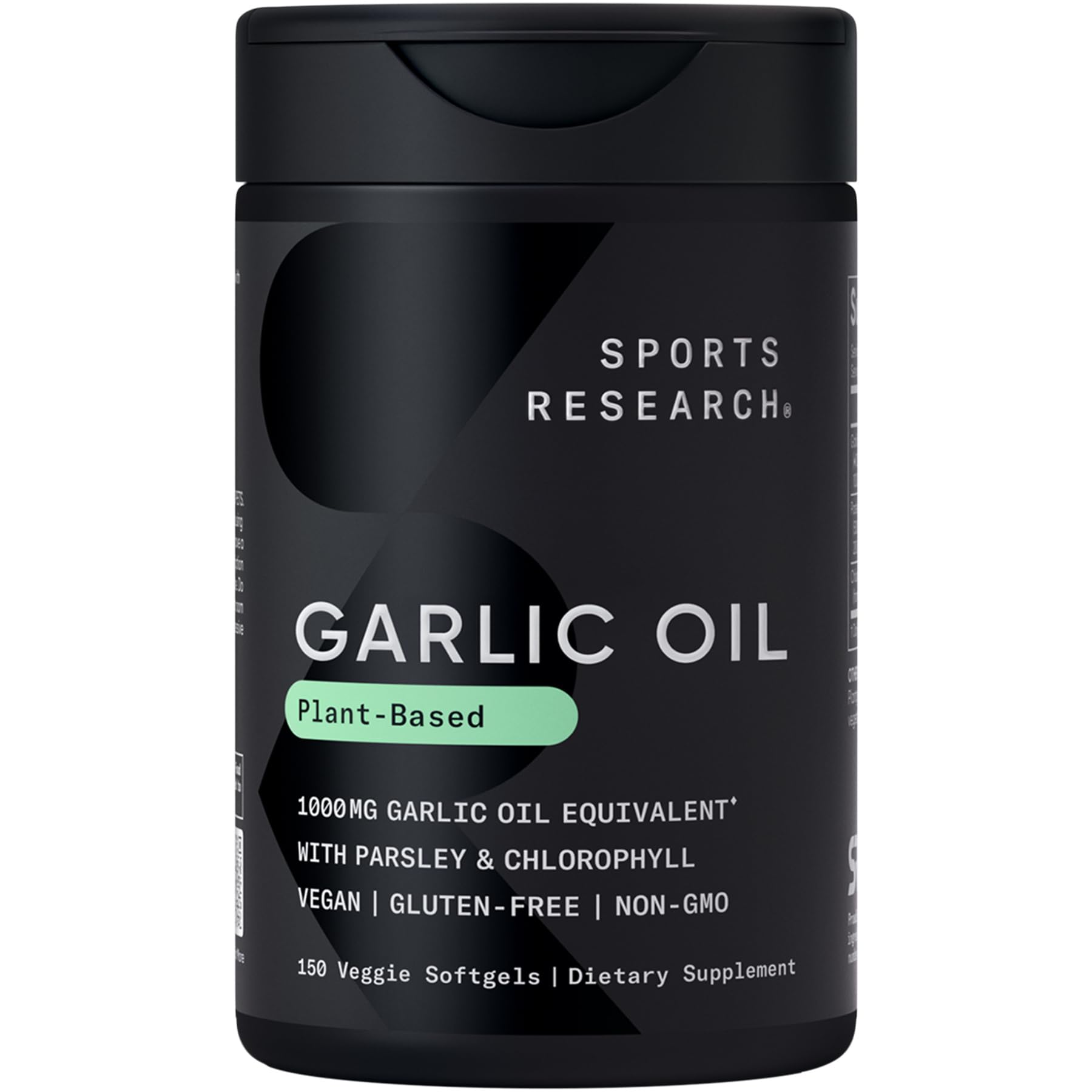 Sports Research® Odorless Garlic Oil Pills with Parsley & Chlorophyll - Vegan Certified · Non-GMO · Gluten Free - 150 Plantgel Capsules Sports Research buy supplements Au