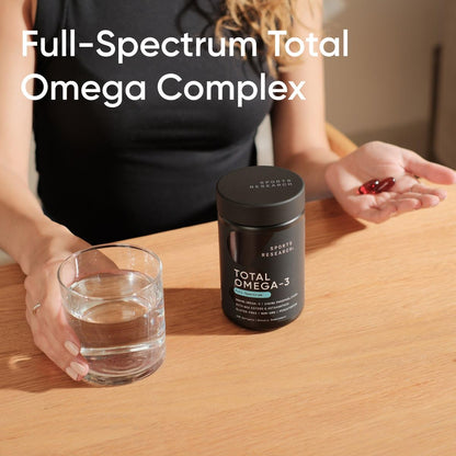 Sports Research® Total Omega-3 Fish Oil 2200mg - Made from Antarctic Krill w/Astaxanthin, Wild Sockeye Salmon & Alaska Pollock - 960mg of EPA & DHA - 120 Softgels Sports Research buy supplements Au