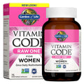 Garden of Life Vitamin Code Raw One for Women, Once Daily Women's Multivitamin - 75 Capsules, One a Day Vitamins Whole Food Iron Garden of Life