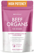 BioSchwartz Primal Beef Organ Supplement for Women - 60 Capsules - Grass-Fed & Pasture-Raised - Supports Healthy Hair Skin and Nails, Hormone Balance - with Bovine Liver, Kidney, Heart, Uterus Powder BioSchwartzBuy Supplements Australia