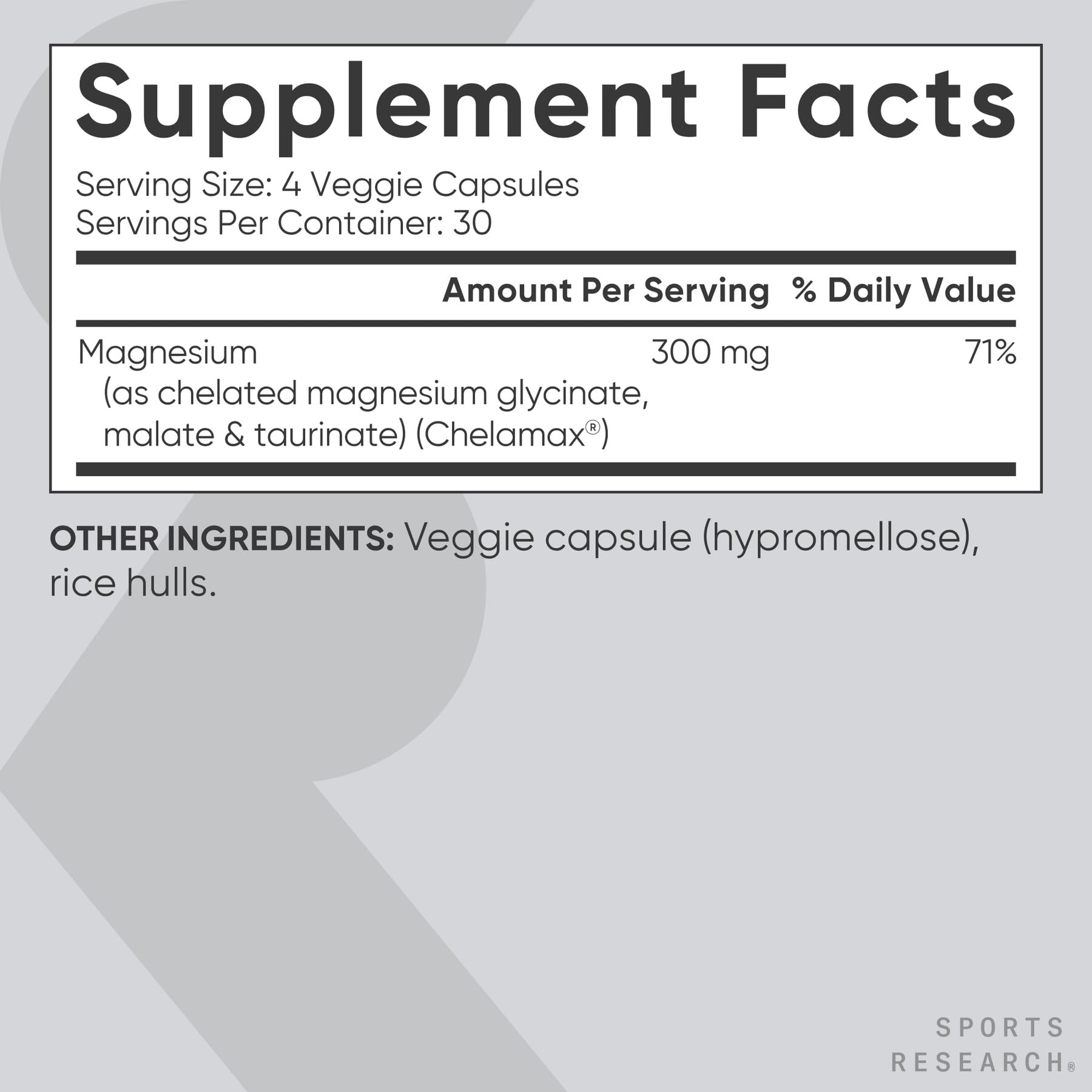 Sports Research® Chelated Triple Magnesium Complex with Glycinate, Taurinate & Malate (Chelamax®) for Enhanced Bioavailability* - 300 mg per Serving, Non-GMO, Certified Vegan, 120 Veggie Capsules Sports Research buy supplements Au