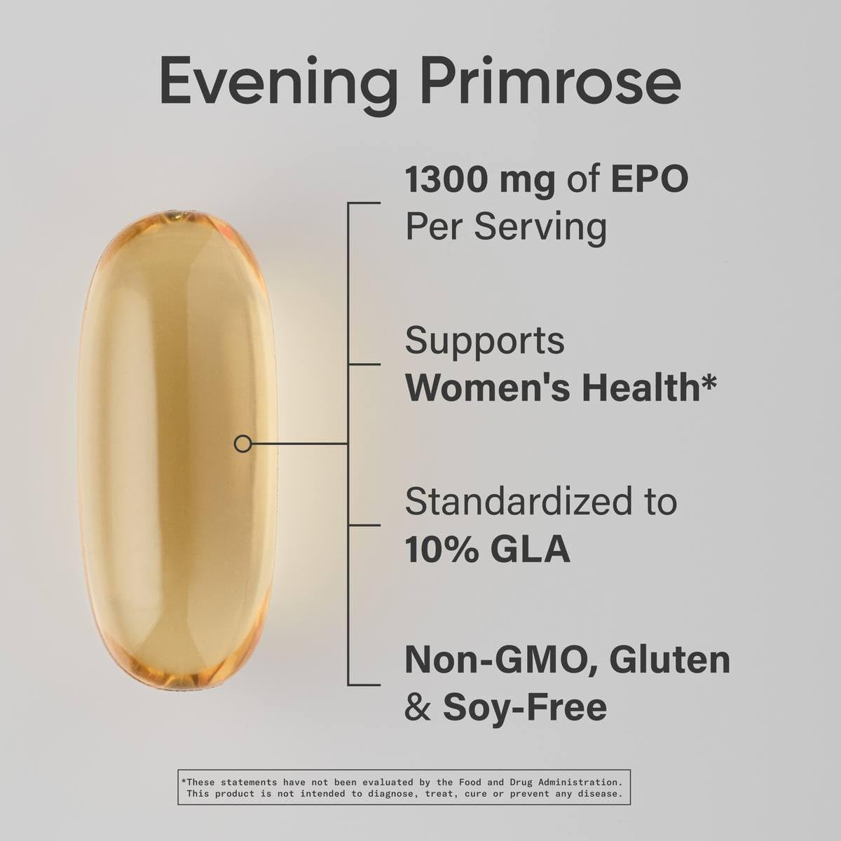 Sports Research Evening Primrose Supplement from Cold Pressed Oil - Softgels for Women’s Health & Skin Health - Gluten Free & Non-GMO GLA - High Potency 1300mg, 120 Count Sports Research buy supplements Au