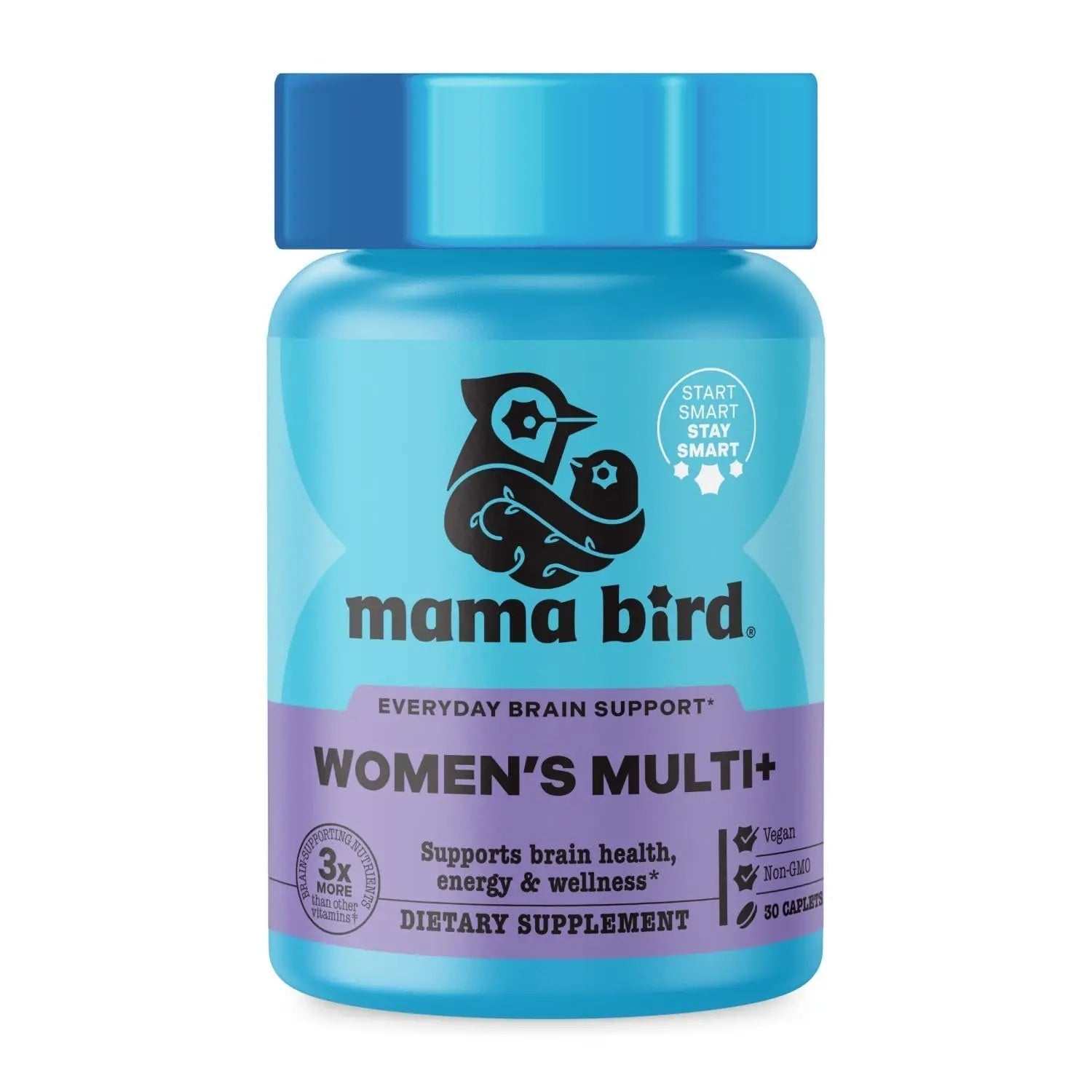 Best Nest Wellness - Mama Bird - Women's Multi Plus - Brain & Body Health Support Supplement - Gentle Iron Supplement for Energy Support Best Nest Wellness