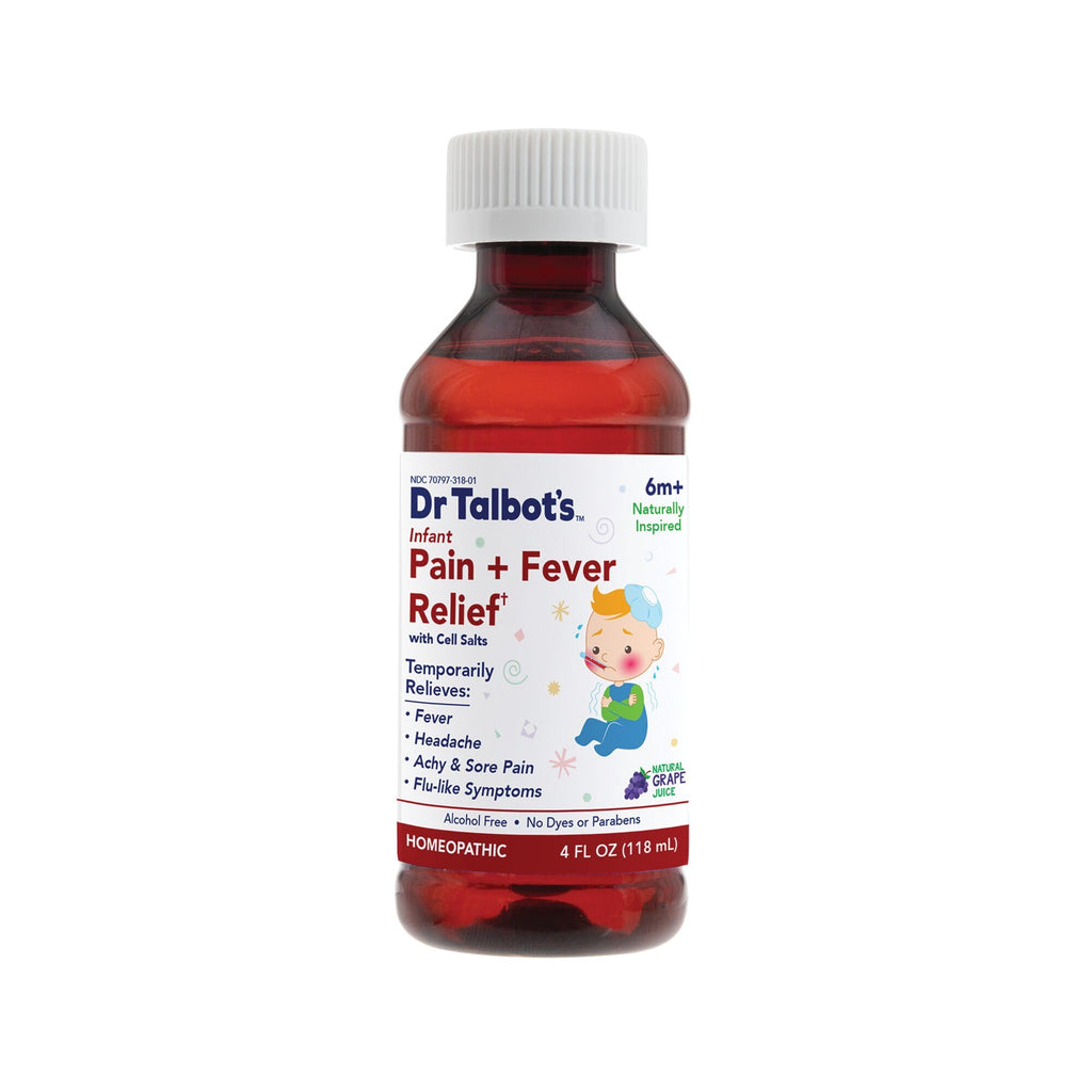 Dr. Talbot's Infant Pain and Fever Relief Liquid Medicine - 4 fl oz - 6+ Months - Grape Juice Flavor - No Alcohol, Dyes, or Parabens - Baby Essentials Dr. Talbot'sBuy Supplements Australia
