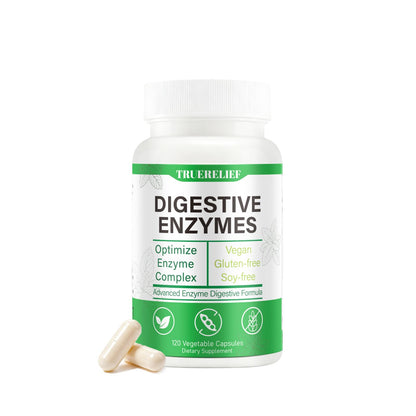 Complete Digestive Enzymes Supplement for Gut Health & Bloating Relief - Enhanced with Lipase Amylase Bromelain for Protein Carb