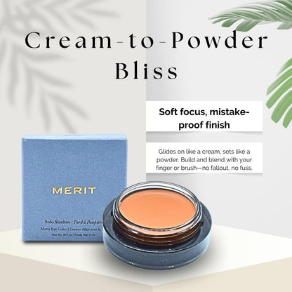 MERIT Solo Shadow Cream-to-Powder Soft Matte Eyeshadow Vachetta MeritBuy Supplements Australia