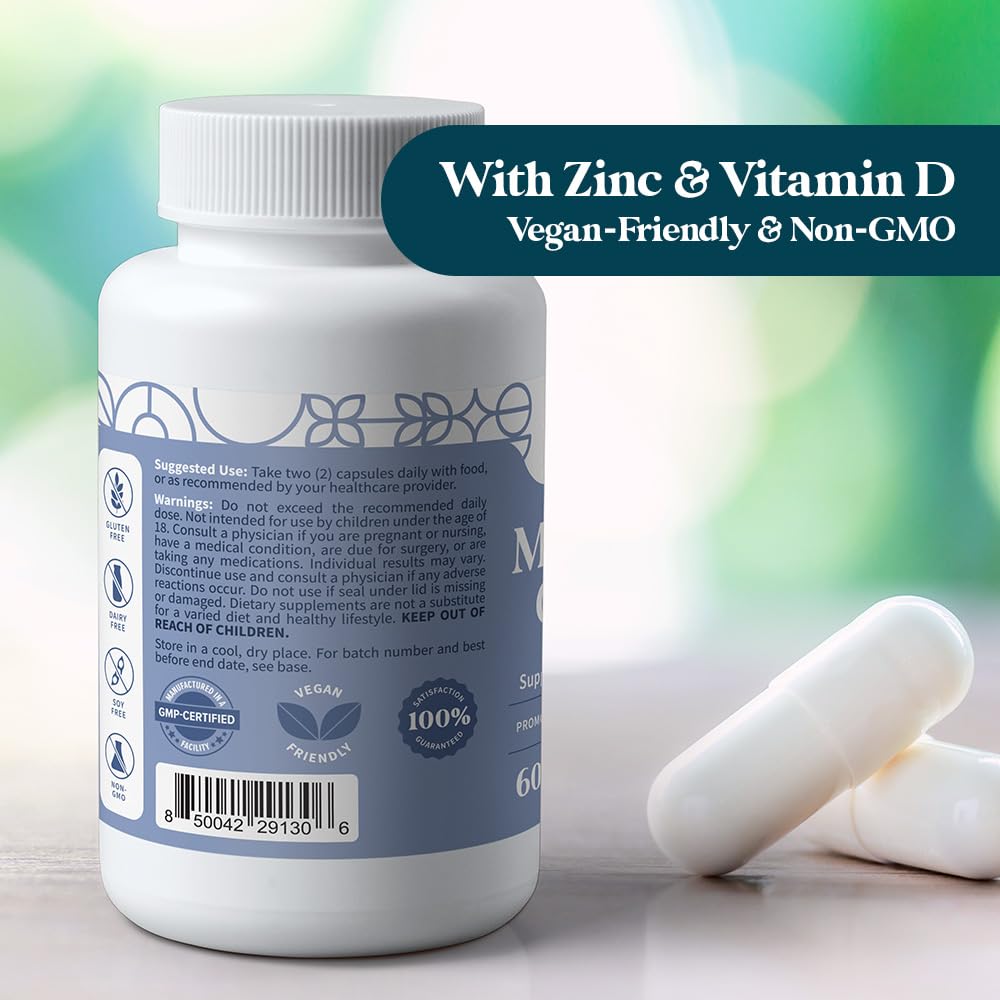 Pattern Wellness Magnesium Complex – Supports Muscle, Bone & Relaxation Health – with Zinc & Vitamin D – Daily Support Formula – 60 Vegan Capsules Pattern Wellness buy supplements Au