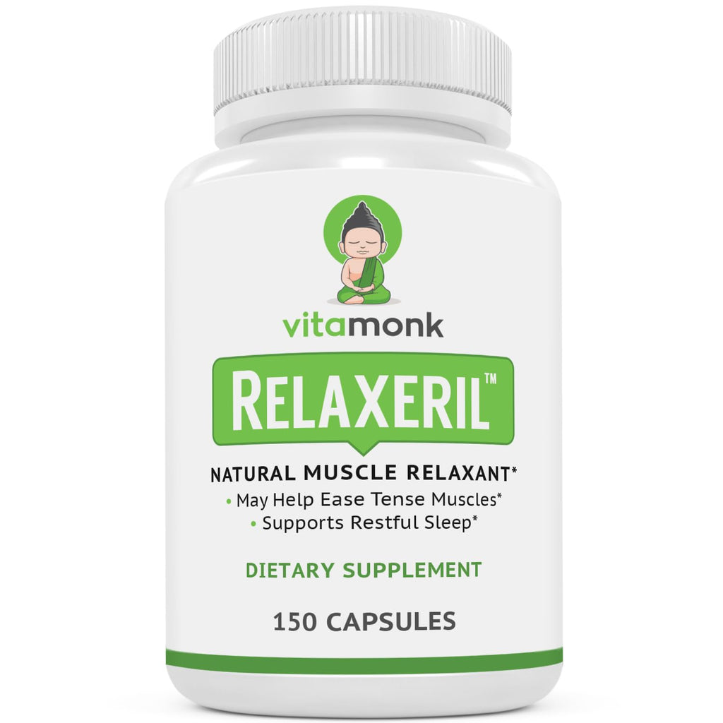 VitaMonk Relaxeril™ All-Natural Muscle Relaxer - Muscle Relaxer Supplement - Complete Muscle Relaxing Formula VitaMonkBuy Supplements Australia
