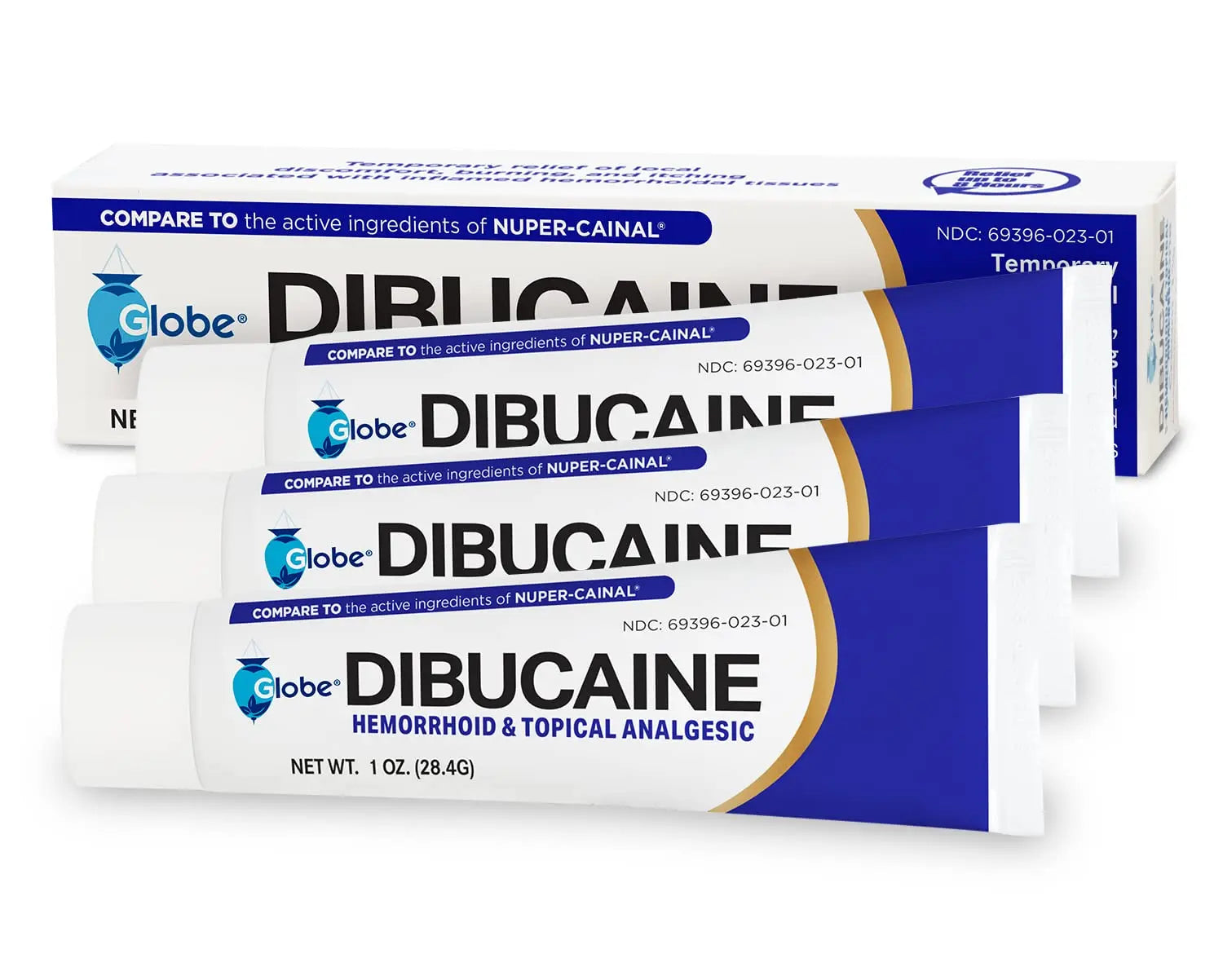 (3 Pack) Globe Dibucaine 1% Hemorrhoid Treatment Ointment - 1 Oz Rapid Numbing Relief, Hemorrhoid Treatment from Itch and Burn GlobeBuy Supplements Australia