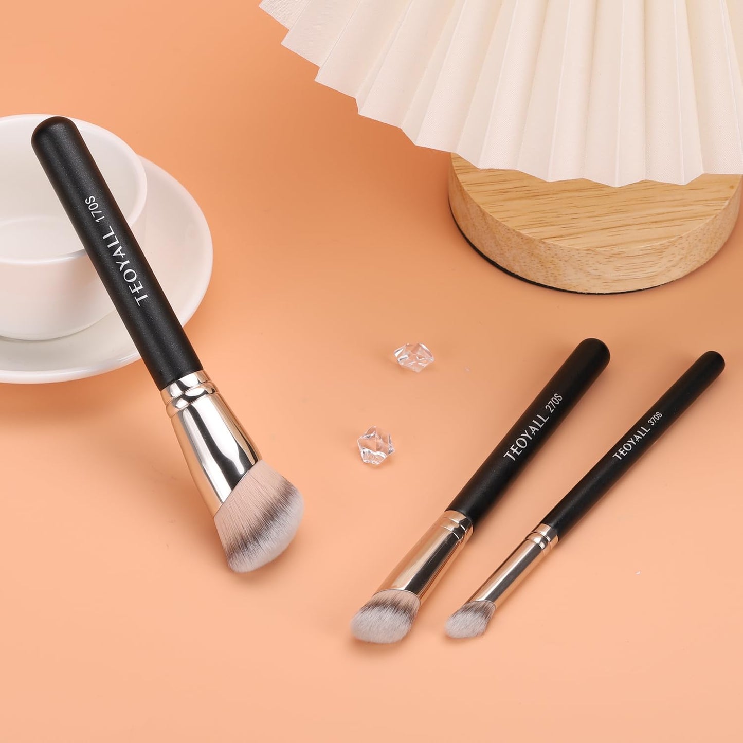 TEOYALL Foundation Contour Conceal Brush Set, 3PCS Angled Synthetic Kabuki Brush for Blending Setting Buffing with Liquid, Cream and Powder Cosmetic (170S/270S/370S) TEOYALLBuy Supplements Australia