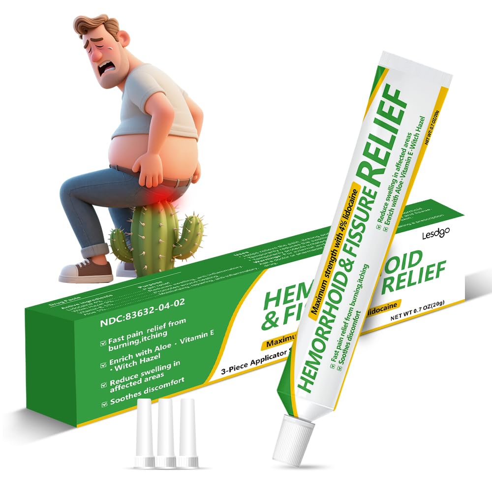 Lesdgo Hemorrhoidal Ointment(1 Pack),Hemorrhoid and Fissure Cream Witch Hazel Maximum Strength Pain Relief,for Itching and Swelling LesdgoBuy Supplements Australia