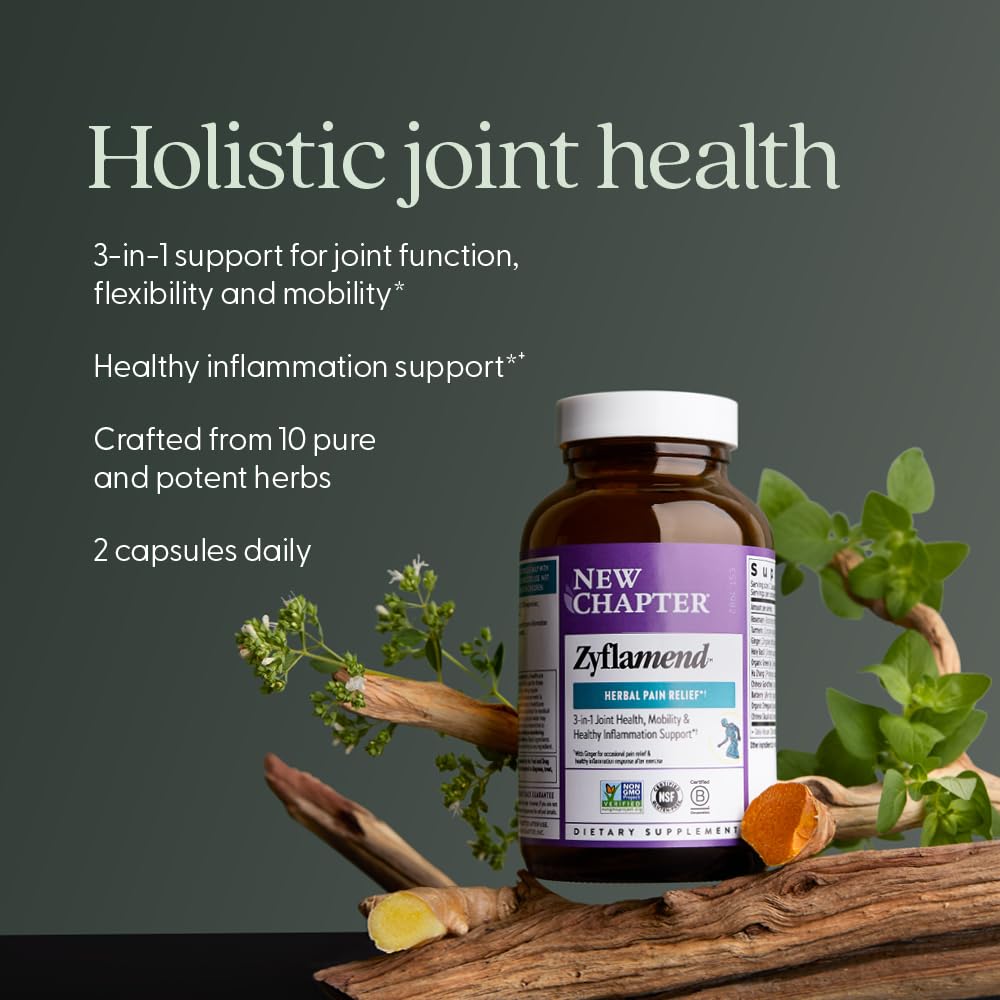 New Chapter Zyflamend™ Joint Supplement & Herbal Pain Relief – 10-in-1 Superfood Blend with Turmeric, Ginger & Green Tea - for Healthy Inflammation Response, Mobility & Flexibility, 60 Capsules New ChapterBuy Supplements Australia