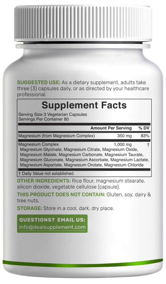 12‑in‑1 Magnesium Complex for Women 1,000 mg, 240 Vegetarian Capsules | Magnesium Glycinate, Citrate, Malate, Taurate, Orotate, Oxide & More | Chelated & Purified for Better Absorption DEAL SUPPLEMENT buy supplements Au