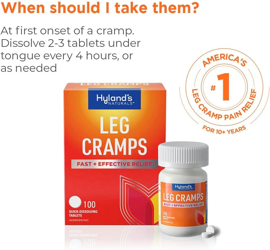 Bundle of Hyland's Leg Cramps Ointment, Arnica Pain Relief Gel, Natural Relief of Calf, Leg and Foot Cramp, 2.5 oz and Leg Cramp Tablets, 100 Count Hyland'sBuy Supplements Australia