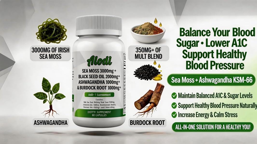 ALODI Super Seaweed Blend Supplement - Contains KSM-66 Ashwagandha, Black Seed Oil, Burdock Root, Kelp, Supports Digestion, Sleep, and Immune Health ALODIBuy Supplements Australia