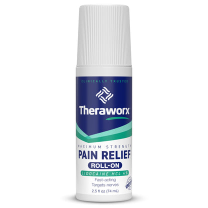 Theraworx Maximum Strength Pain Relief Roll-On with Lidocaine, Fast-Acting - 2.5 Oz - 1 Count TheraworxBuy Supplements Australia