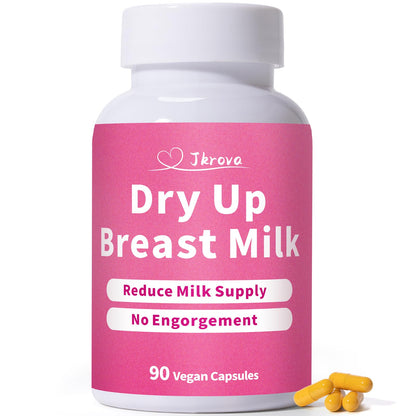 Jkrova Dry Up Breastmilk Fast, Dry Up Milk Supply, Stop Breastfeeding Products for Women, Stopper Pumping & No Engorgement, Fast Milk Flow Reduction, 90 Capsules JkrovaBuy Supplements Australia