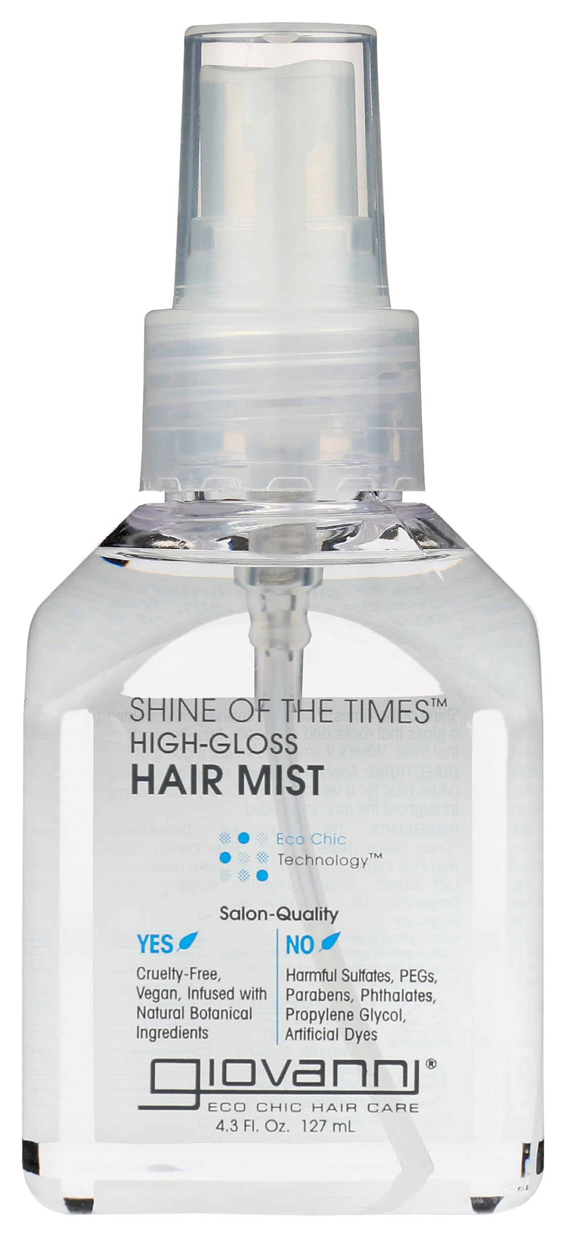 GIOVANNI Shine of the Times Finishing High-Gloss Hair Mist - Anti Frizz Hair Products, Color Safe, Salon Quality, Cruelty-Free, No Parabens, Infused with Natural Botanical Ingredients - 4.3 oz GIOVANNIBuy Supplements Australia