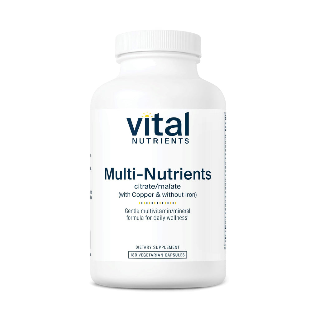 Vital Nutrients - Multi-Nutrients 2 - Citrate/Malate Formula (with Copper and Without Iron) - Multi-Vitamin/Mineral, Potent Antioxidants, Gentle Bioavailable Form - 180 Vegetarian Capsules per Bottle Vital NutrientsBuy Supplements Australia