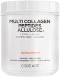 Codeage Multi Collagen Peptides Powder + Allulose - 5 Types - Grass-Fed Collagen - Rare Sugar Allulose Supplement - 0 Calorie Sweetener & 0 Carbs - 18 Amino Acids - Unflavored - Non-GMO - 30 Servings CodeageBuy Supplements Australia
