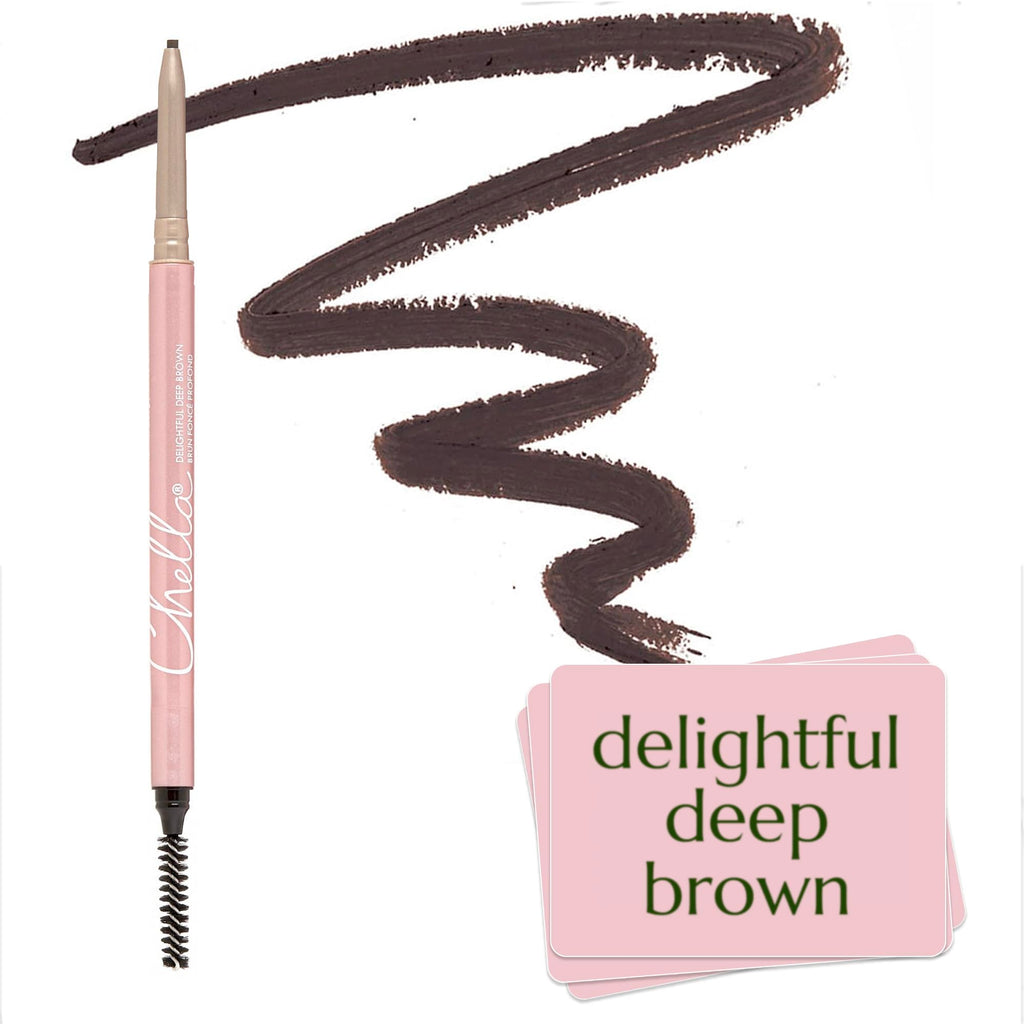 Chella Eyebrow Pencil – Easy-to-Use Brow Definer for Shaping, Filling & Blending – Long-Wear Deep Brown Eyebrow Pencils for Women with Precise Tip (Deep Brown) ChellaBuy Supplements Australia
