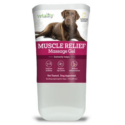 Vetality Muscle Rub Ointment for Dogs | Fast Pain Relief | Soothing Topical Anti-Inflammatory | 3 fl oz | Lemon Scent VetalityBuy Supplements Australia