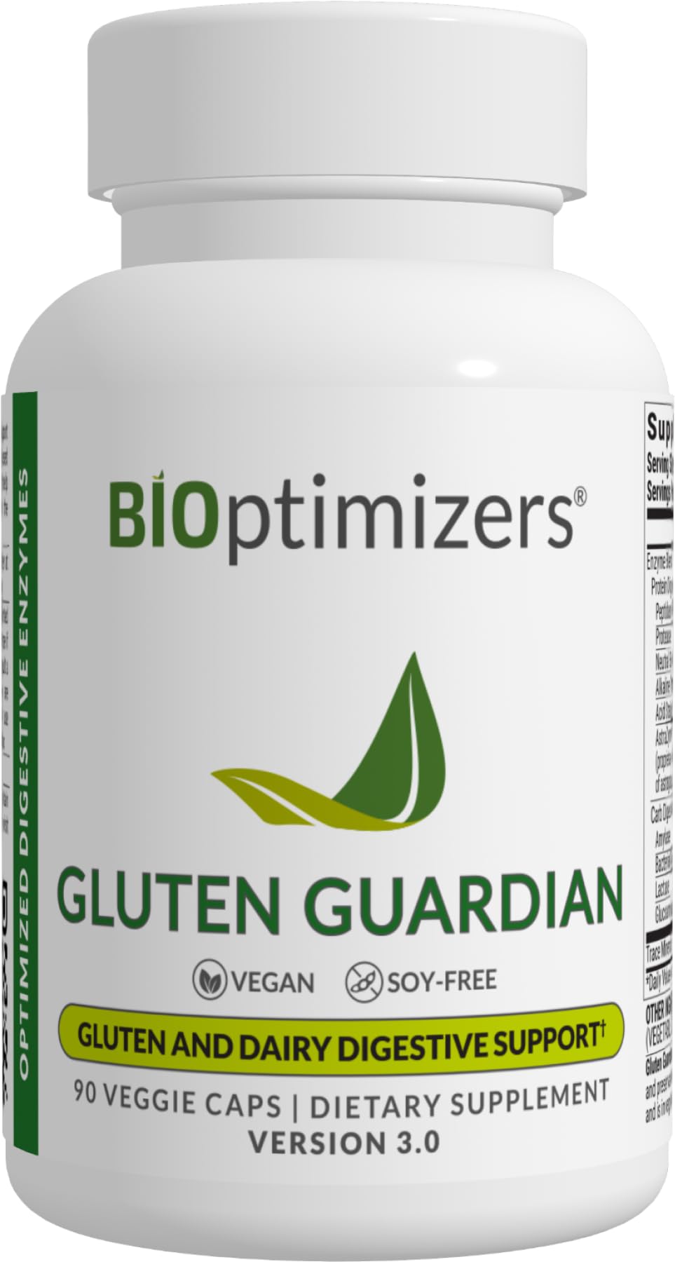 BIOptimizers Gluten Guardian 3.0 - Enzyme Supplement with DPP-IV to Support Gluten Digestion – May Help Prevent Bloating,