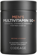 Codeage Men's Multivitamin 50+ Supplement - Essential Vitamins for Men Over 50 Years Old, Minerals, CoQ10, Turmeric, Saw Palmetto, Maca, Panax Ginseng, Probiotics & Botanicals - Non-GMO - 90 Capsules CodeageBuy Supplements Australia