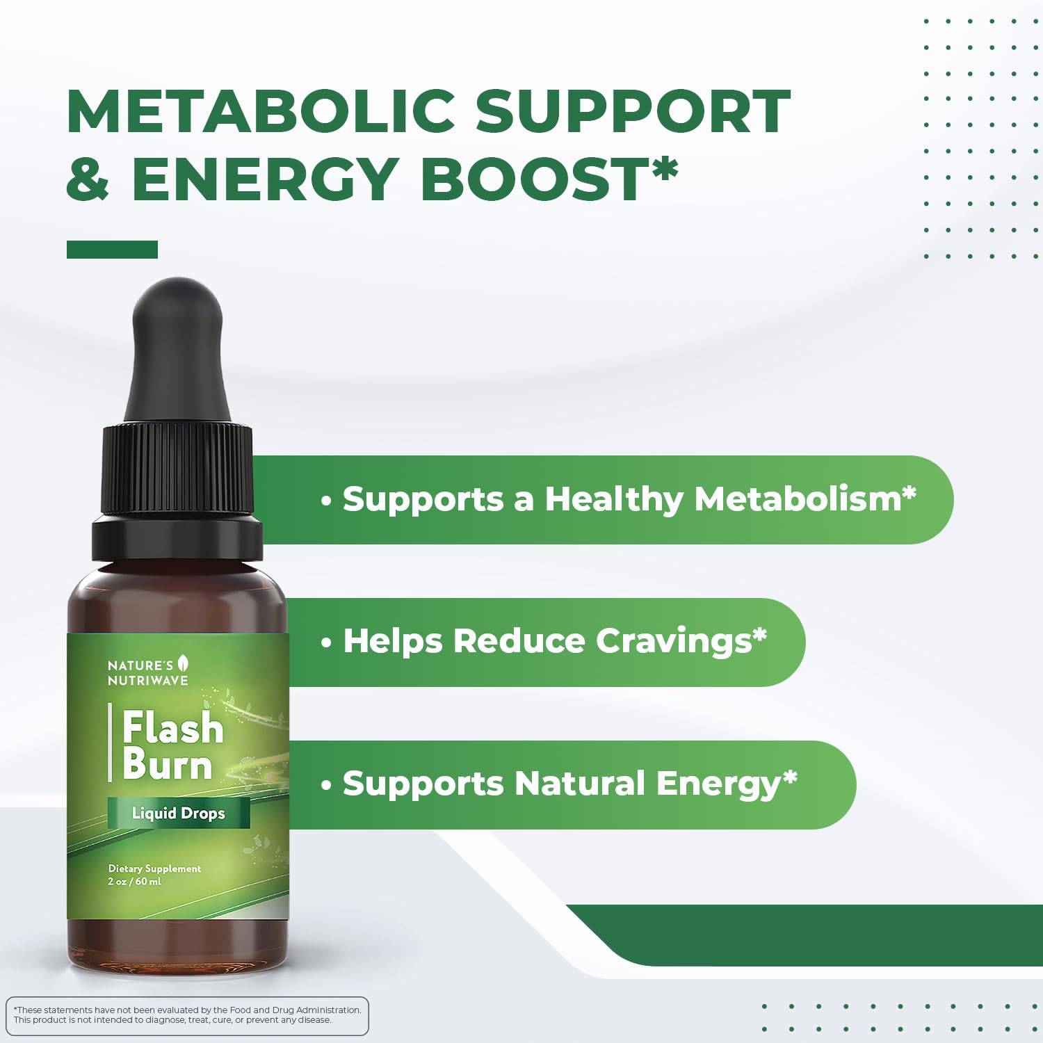 Flash Burn – Natural Plant-Based Liquid Supplement with Maca, Grape Seed, Green Tea & Ginseng – Made in USA, Non-GMO, Gluten-Free, Dairy-Free, Vegetarian - 2 Fl Oz (40 mL), 3 Month Supply Nature’s NutriWaveBuy Supplements Australia