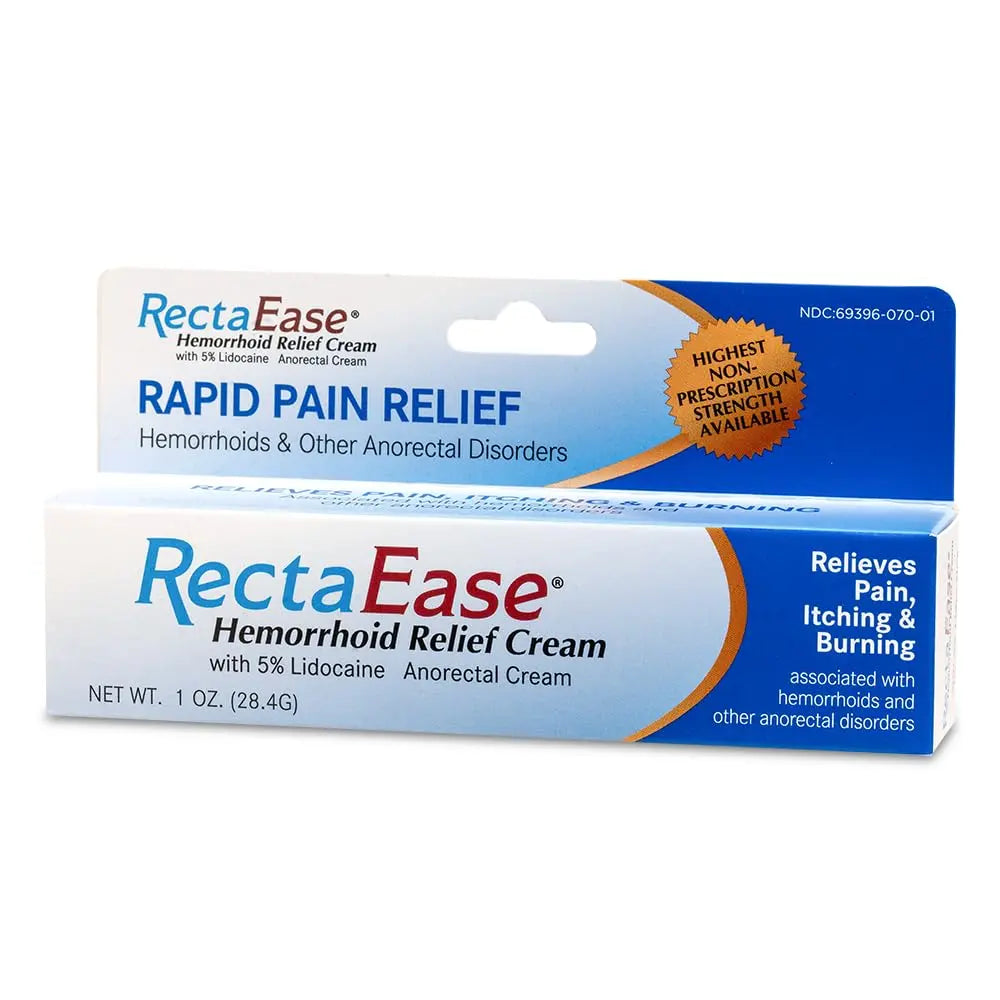 RectaEase (2 Pack) 5% Lidocaine Hemorrhoid Relief Cream 1 oz Tube, Anorectal Cream, Rapid Numbing Relief, Hemorrhoid Treatment from Itch and Burn RectaEaseBuy Supplements Australia