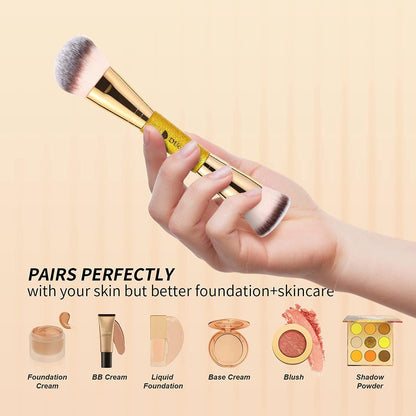 DUcare Dual End Foundation Contour Bronzer Brush, Gold Glitter Handle Double Ended Professional Face Makeup Tool for Liquid Cream Powder DUcareBuy Supplements Australia